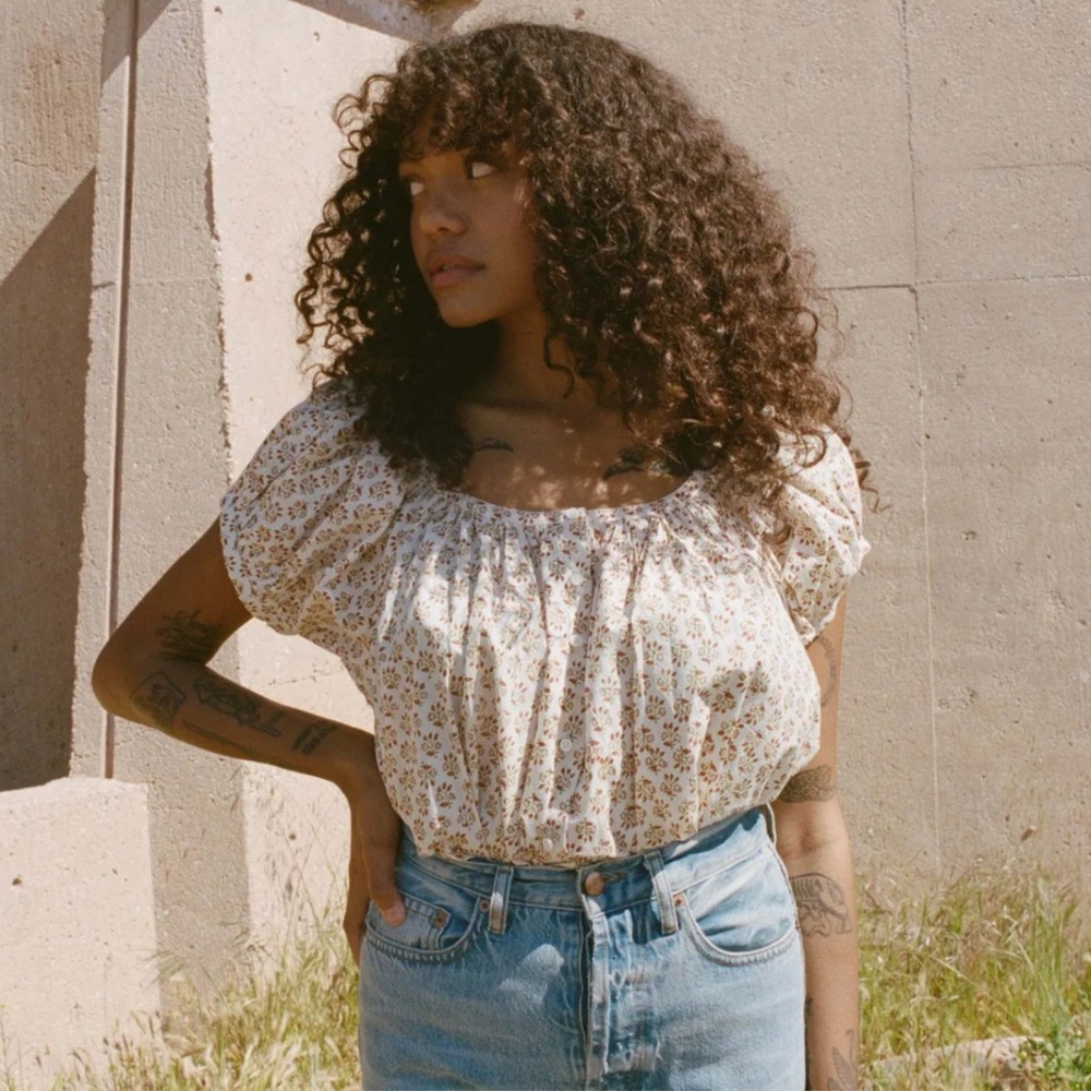 Doen Floral Cream Blouse